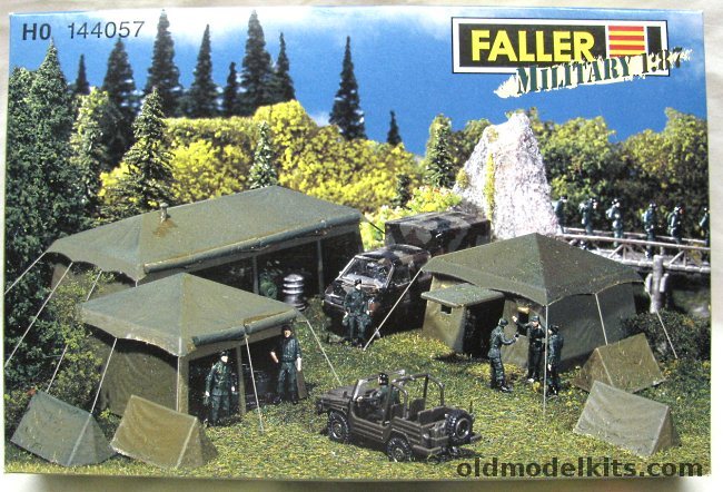 Faller HO Military Tents - HO Scale Kit, HO 144057 plastic model kit